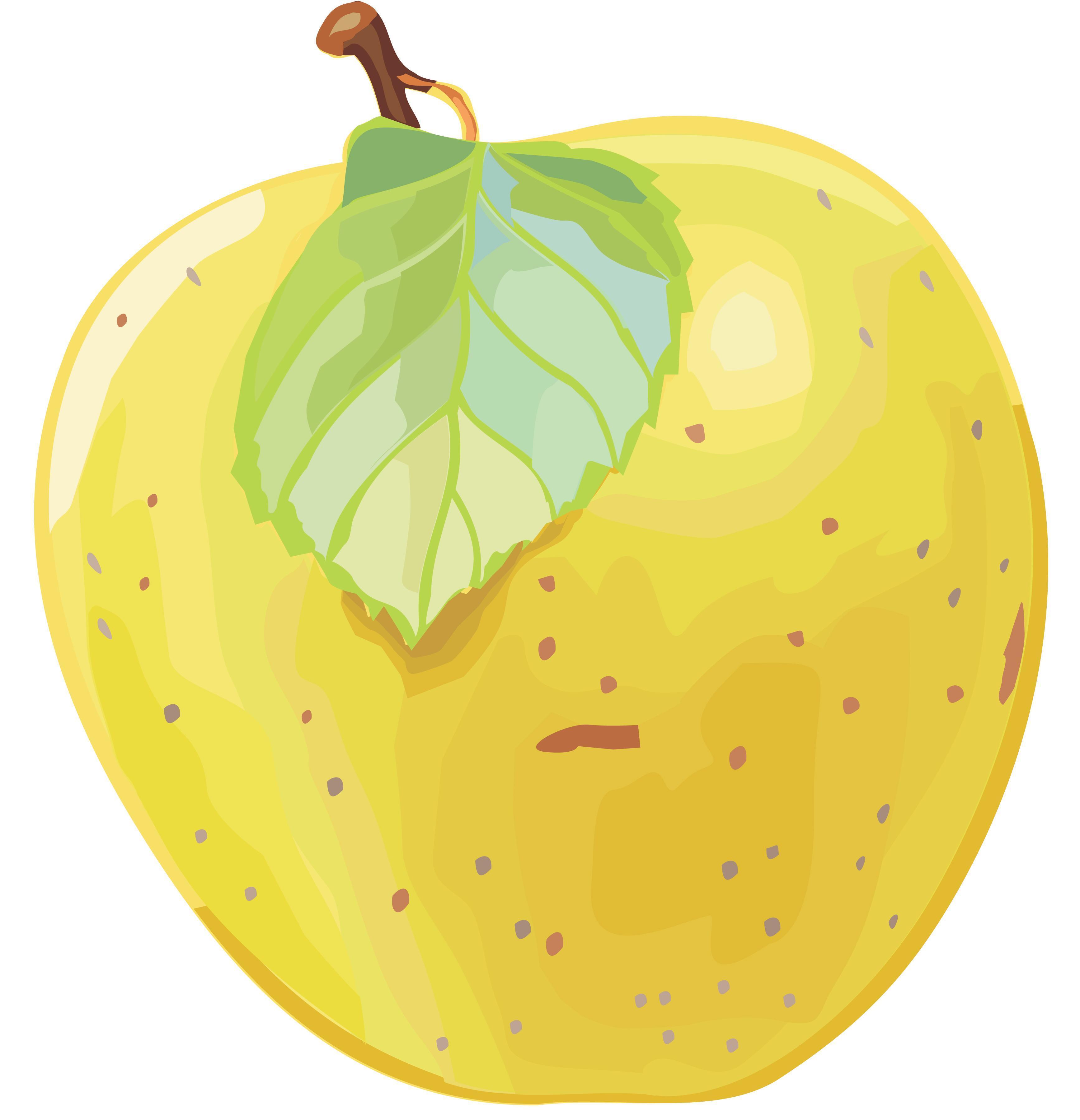 Желтое яблоко для детей