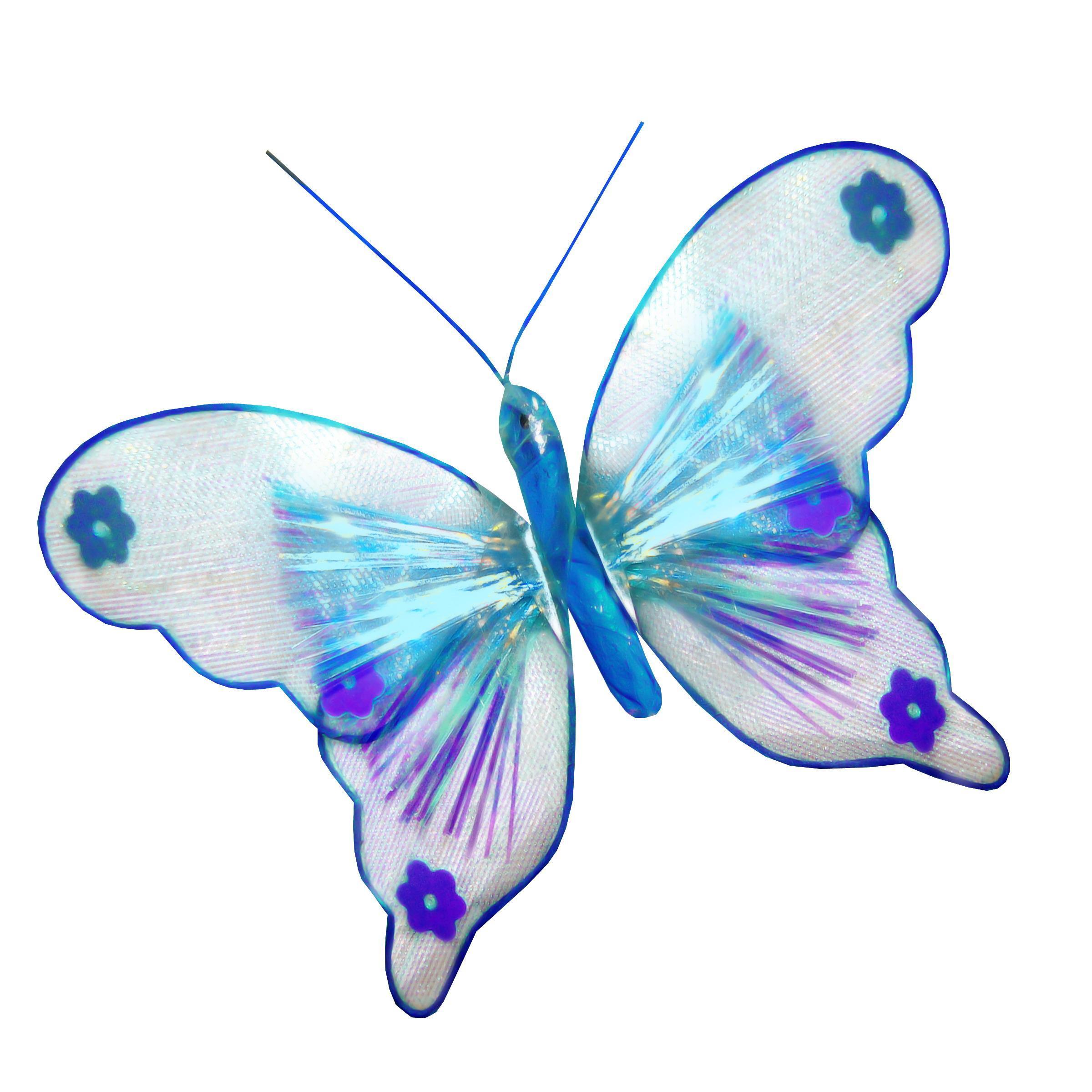 Голубая прозрачная бабочка