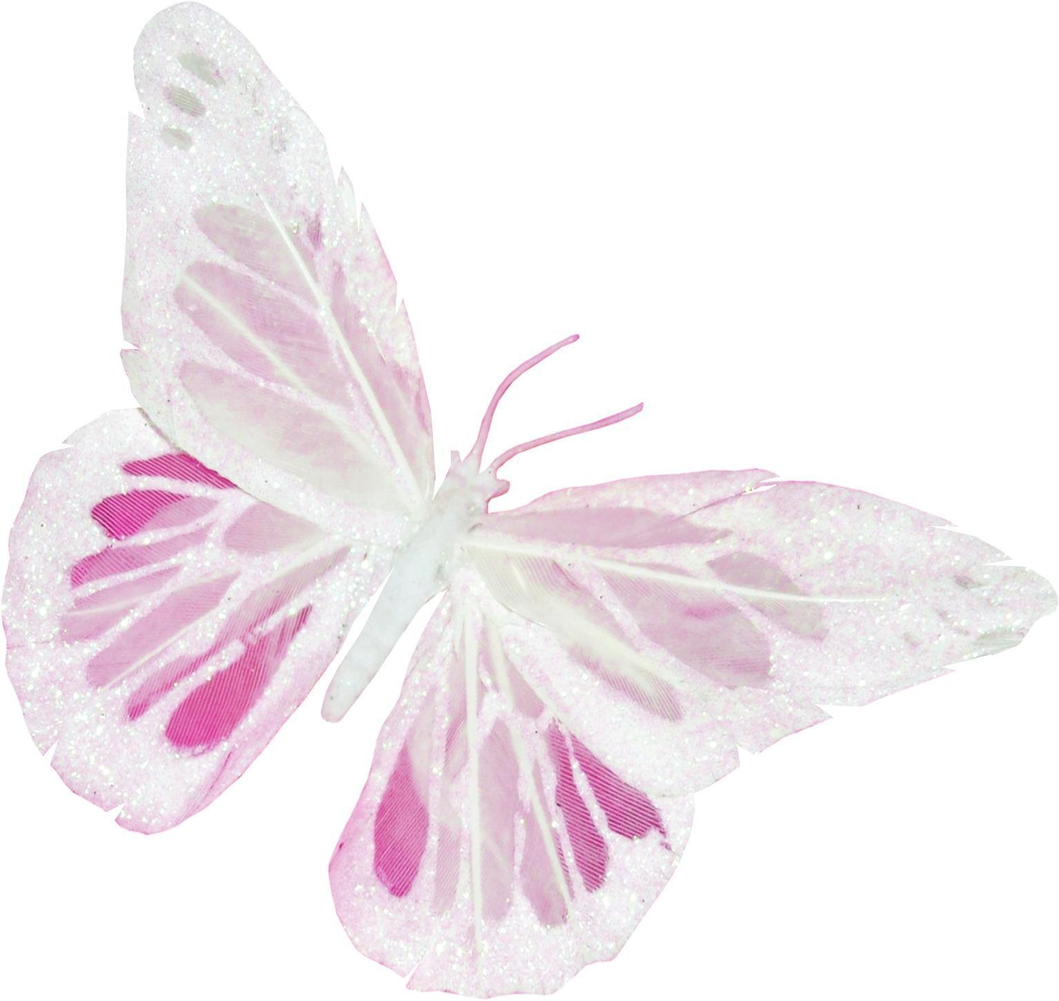 Бабочки бело розовые